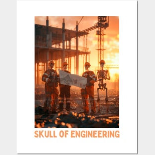 Skull of Engineering Posters and Art